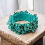 ANAN, ásvány karkötő, hipoallergén, fémmentes ékszer, Türkiz