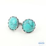 ANAN, ásvány karkötő, hipoallergén, fémmentes ékszer, Türkiz