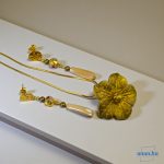 ANAN, egyedi, fülbevaló, medál, antikolt bronz, Arany Damaszkusz 