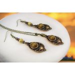 ANAN, fülbevaló, nyaklánc, barna, Marrakesh Meséje 