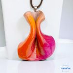 ANAN, művészi medál, polimer agyag ékszer, Mystic Flame