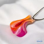 ANAN, művészi medál, polimer agyag ékszer, Mystic Flame