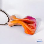 ANAN, művészi medál, polimer agyag ékszer, Mystic Flame