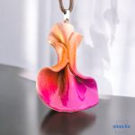 ANAN, művészi medál, polimer agyag ékszer, Mystic Flame