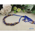 ANAN, női nyaklánc, jáspis ásvány, hipoallergén, fémmentes, ékszer, kék, barna