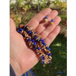 ANAN, női nyaklánc, jáspis ásvány, hipoallergén, fémmentes, ékszer, kék, barna