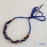 ANAN, női nyaklánc, jáspis ásvány, hipoallergén, fémmentes, ékszer, kék, barna