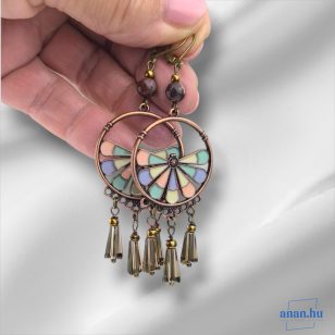   ANAN, fülbevaló, civilizációk ragyogása kollekció, pasztel, Inka Álom