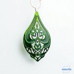 ANAN, kézzel festett ékszer, fülbevaló, nyaklánc, erdei zöld, Mesés Kelet