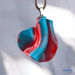   ANAN, művészi medál, polimer agyag ékszer, Napnyugta Tánca