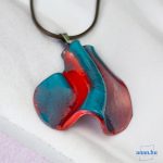 ANAN, művészi medál, polimer agyag ékszer, Napnyugta Tánca