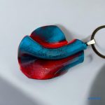 ANAN, művészi medál, polimer agyag ékszer, Napnyugta Tánca