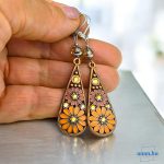 ANAN, fülbevaló, nyaklánc, narancs-rózsaszín, Csodás India