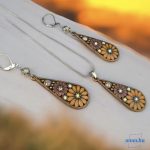 ANAN, fülbevaló, nyaklánc, narancs-rózsaszín, Csodás India