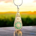 ANAN, fülbevaló, nyaklánc, arany-zöld, Csodás India