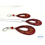 ANAN, kézzel festett, egyedi ékszer, fülbevaló, nyaklánc, Bíbor Csipke