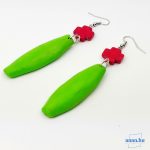 Környezetbarát, újrahasznosított fa, uszadékfa medál, nyaklánc, zöld, vörös, ásvány gyöngy, fém köztesek, környezettudatos ékszer