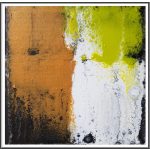 Lábaid elé omló őszi napfény játék. Absztrakt festmény, 3D vászonra festve.