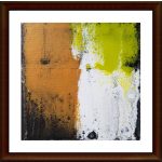 Lábaid elé omló őszi napfény játék. Absztrakt festmény, 3D vászonra festve.