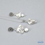 ANAN, antiallergén, egyedi ékszer, fülbevaló, nyaklánc, Fehér Selyem