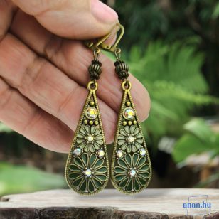 ANAN, fülbevaló, olajzöld, Csodás India