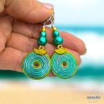 ANAN, kézzel festett, egyedi ékszer, nyaklánc, fülbevaló, Ragyogó Örvény