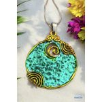 ANAN, kézzel festett, egyedi ékszer, nyaklánc, fülbevaló, Ragyogó Örvény