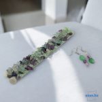 ANAN, ásvány karkötő, hipoallergén, fémmentes ékszer , Fluorid