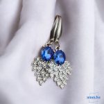 ANAN, alkalmi fülbevaló, nyaklánc, üvegkristály, kék, Versailles-i Ragyogás