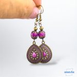 ANAN, fülbevaló, civilizációk ragyogása kollekció, lila, Róma Virága