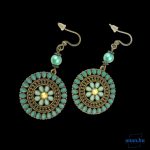 ANAN, fülbevaló, civilizációk ragyogása kollekció, zöld, Róma Virága