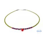 Olivin nyaklánc, drágakő ékszer