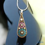 ANAN, fülbevaló, nyaklánc, kék-lila, Csodás India