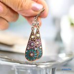 ANAN, fülbevaló, nyaklánc, kék-lila, Csodás India