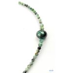 Afrikai türkiz nyaklánc édesvízi gyönggyel, drágakő ékszer, Türkiz