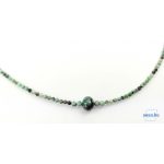 Afrikai türkiz nyaklánc édesvízi gyönggyel, drágakő ékszer, Türkiz