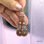 ANAN, fülbevaló, nyaklánc, barna-rózsaszín, Csodás India