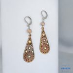 ANAN, fülbevaló, nyaklánc, barna-rózsaszín, Csodás India