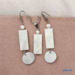 ANAN, nemesacél ékszer, fülbevaló, nyaklánc, Gyöngyház