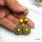 ANAN, fülbevaló, civilizációk ragyogása kollekció, sárga, Róma Virága