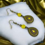 ANAN, fülbevaló, civilizációk ragyogása kollekció, sárga, Róma Virága