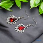 ANAN, alkalmi fülbevaló, üvegkristály, Csillogó Piros