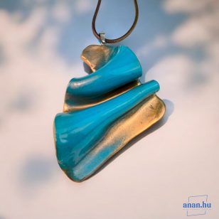   ANAN, művészi medál, polimer agyag ékszer, Tenger Suttogása