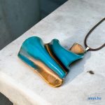 ANAN, művészi medál, polimer agyag ékszer, Tenger Suttogása