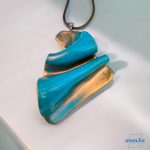 ANAN, művészi medál, polimer agyag ékszer, Tenger Suttogása