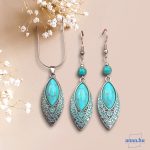 ANAN, fülbevaló, nyaklánc, türkizkék, Marrakesh 