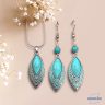 ANAN, fülbevaló, nyaklánc, türkizkék, Marrakesh 