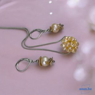   ANAN, antiallergén ékszer, édesvízi tenyésztett gyöngy, Púder
