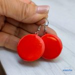 ANAN, művészi medál, fülbevaló, polimer agyag ékszer, Szívvonás