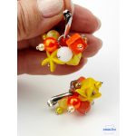 "Narancsliget" ásvány ékszer szett, hipoallergén ékszer